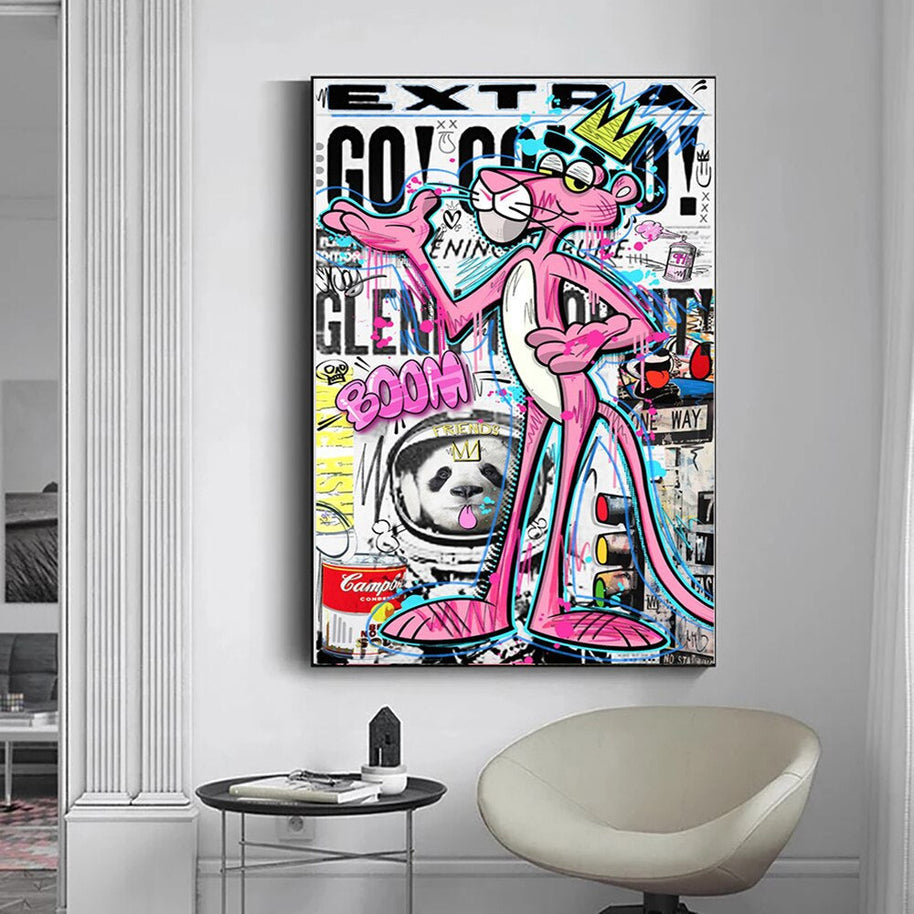Modern Artistry - Pink Panther Poster-MinimalisticDecor.com
