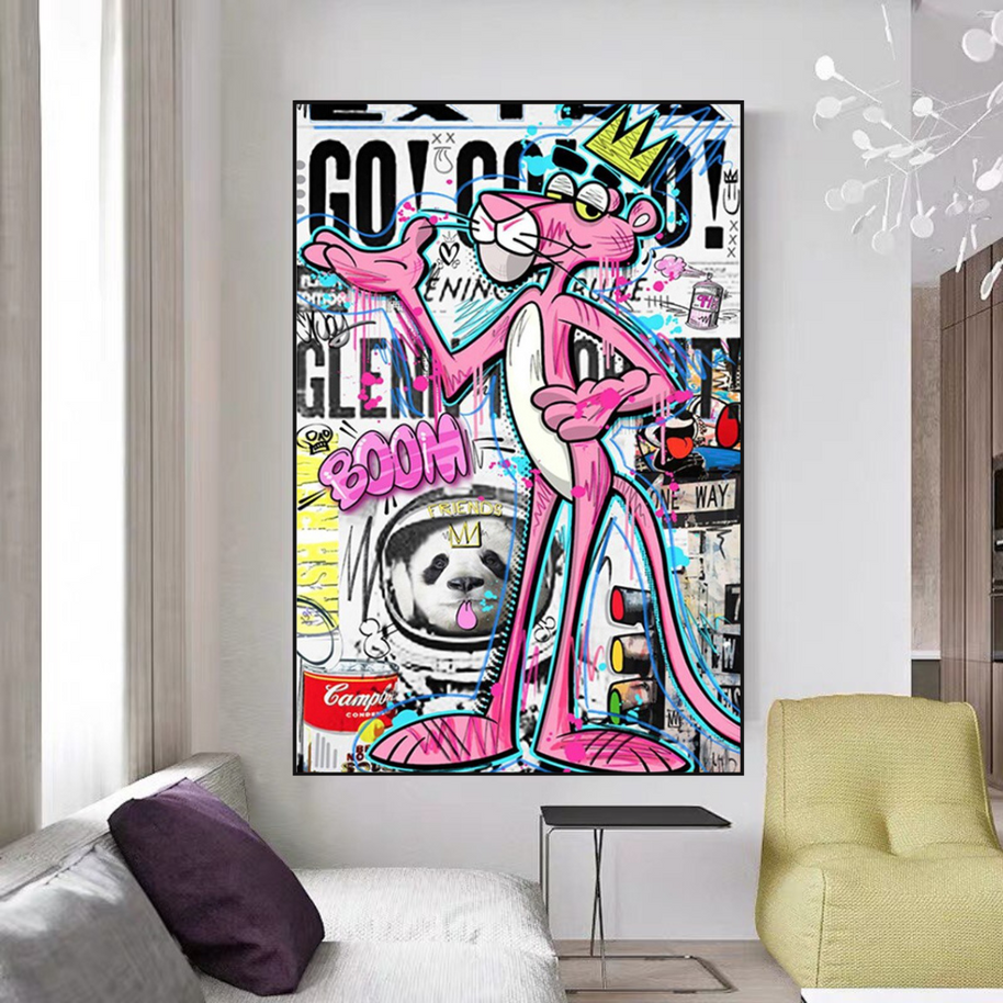 Modern Artistry - Pink Panther Poster-MinimalisticDecor.com