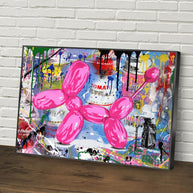 Modern Balloon Dog Graffiti Canvas Wall Art - Unique Home Decor-MinimalisticDecor.com