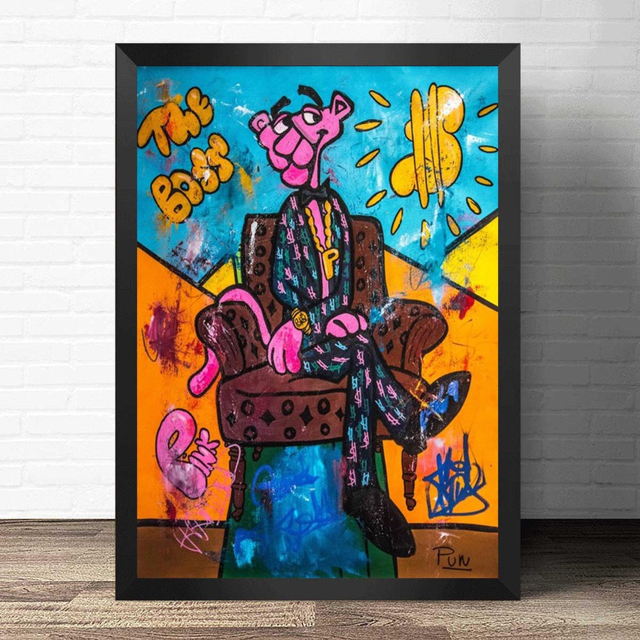 Modern Cartoon Charm - Pink Panther Poster-MinimalisticDecor.com