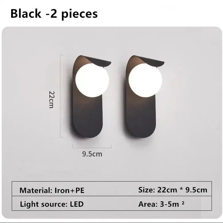 Modern Globe Shade Wall Light – G9 LED Wall Lamp for Bedroom &amp; Hallway-MinimalisticDecor.com