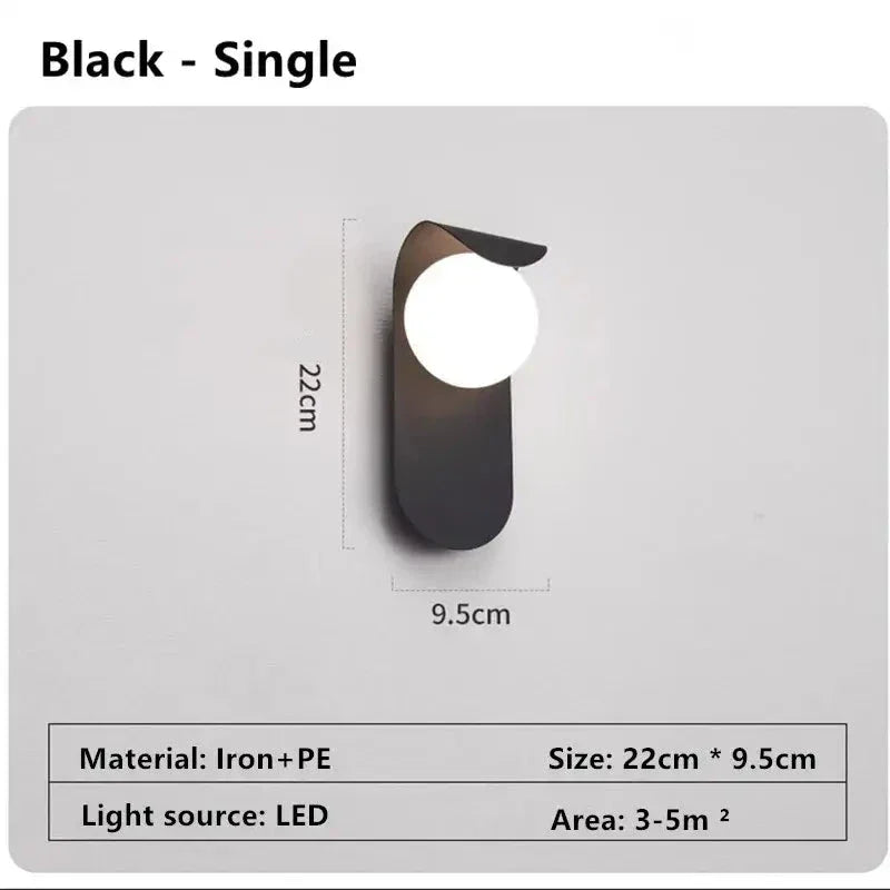 Modern Globe Shade Wall Light – G9 LED Wall Lamp for Bedroom &amp; Hallway-MinimalisticDecor.com