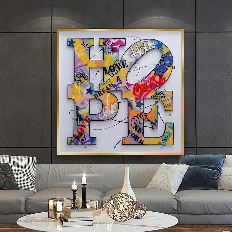 Modern Graffiti Art Canvas Painting - Inspirational Home Decor-MinimalisticDecor.com