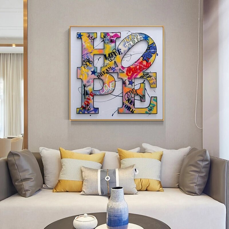 Modern Graffiti Art Canvas Painting - Inspirational Home Decor-MinimalisticDecor.com