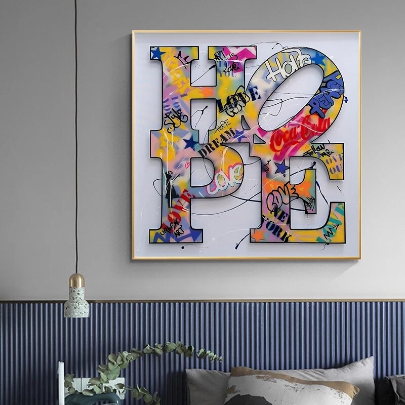 Modern Graffiti Art Canvas Painting - Inspirational Home Decor-MinimalisticDecor.com