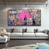 Modern Graffiti Street Art Love Canvas Print - Pop Art Home Decor-MinimalisticDecor.com
