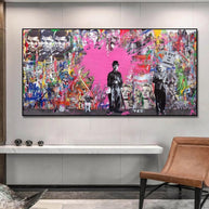 Modern Graffiti Street Art Love Canvas Print - Pop Art Home Decor-MinimalisticDecor.com