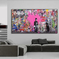 Modern Graffiti Street Art Love Canvas Print - Pop Art Home Decor-MinimalisticDecor.com
