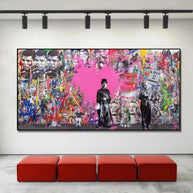 Modern Graffiti Street Art Love Canvas Print - Pop Art Home Decor-MinimalisticDecor.com