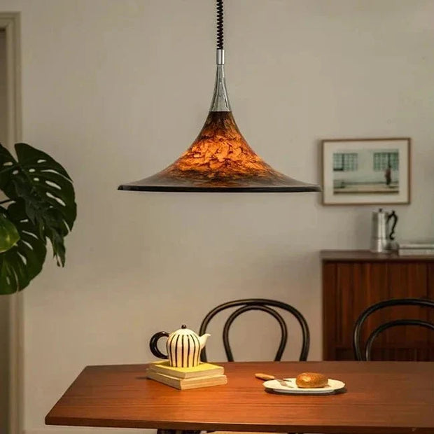 Modern Horn-Shaped LED Pendant Light – Sleek Iron Finish-MinimalisticDecor.com