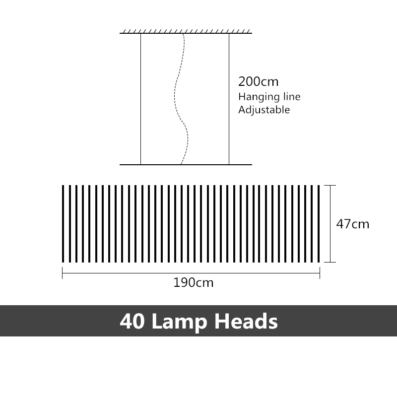 Modern LED Chandelier Lighting Nordic Black/White Office Pendant Lamps-MinimalisticDecor.com