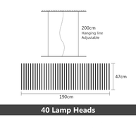 Modern LED Chandelier Lighting Nordic Black/White Office Pendant Lamps-MinimalisticDecor.com