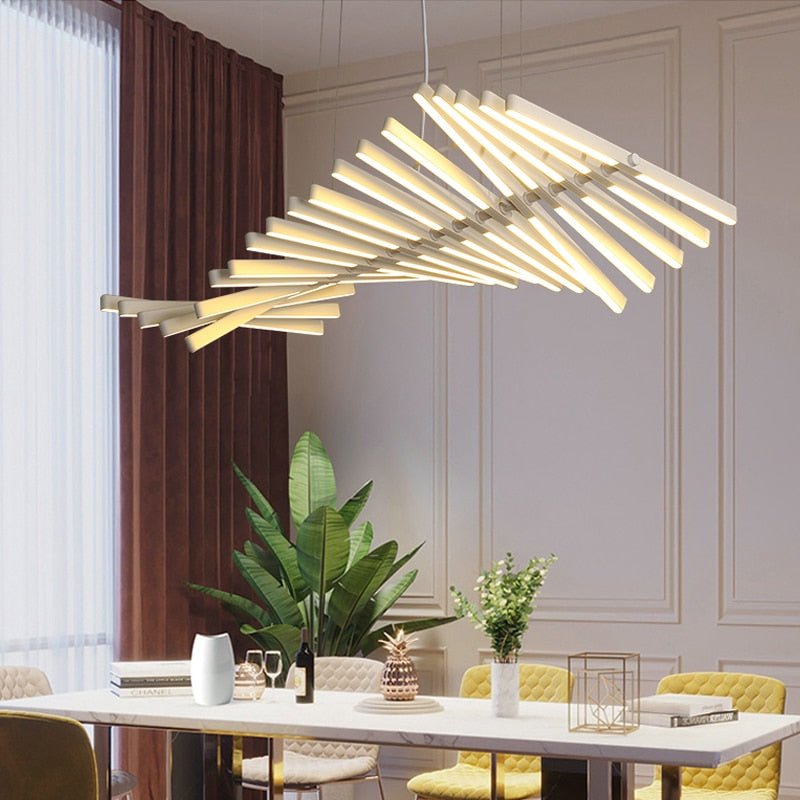 Modern LED Chandelier Lighting Nordic Black/White Office Pendant Lamps-MinimalisticDecor.com