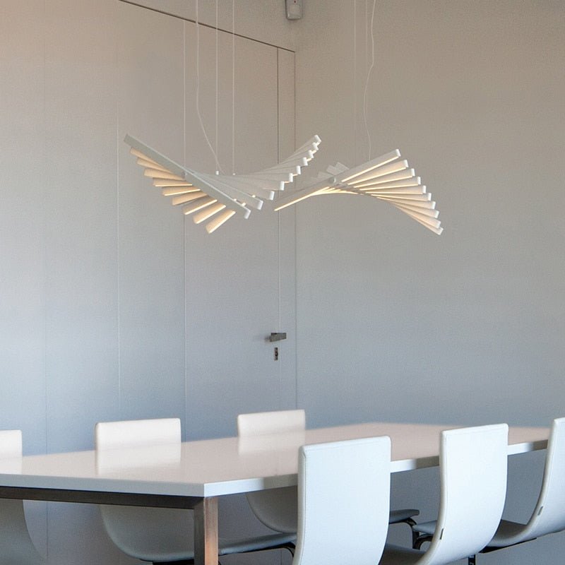 Modern LED Chandelier Lighting Nordic Black/White Office Pendant Lamps-MinimalisticDecor.com