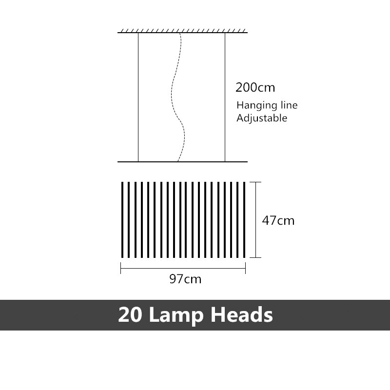 Modern LED Chandelier Lighting Nordic Black/White Office Pendant Lamps-MinimalisticDecor.com