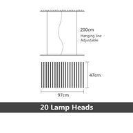 Modern LED Chandelier Lighting Nordic Black/White Office Pendant Lamps-MinimalisticDecor.com
