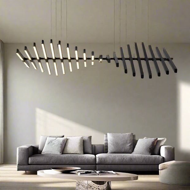 Modern LED Chandelier Lighting Nordic Black/White Office Pendant Lamps-MinimalisticDecor.com