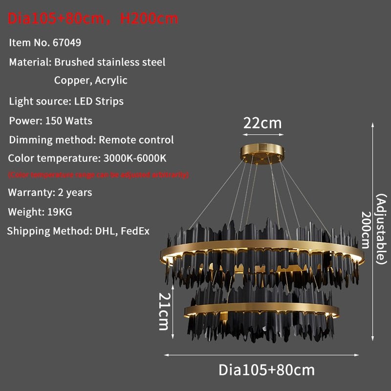 Modern LED Round Hanging Lamp-MinimalisticDecor.com