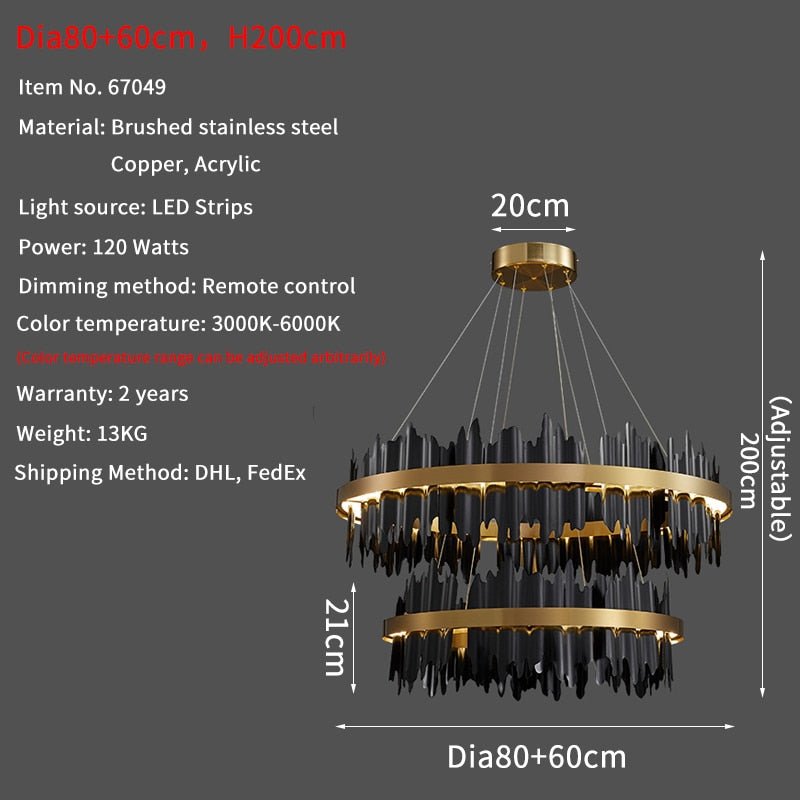 Modern LED Round Hanging Lamp-MinimalisticDecor.com