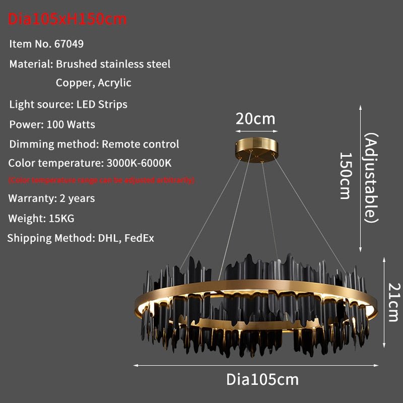 Modern LED Round Hanging Lamp-MinimalisticDecor.com