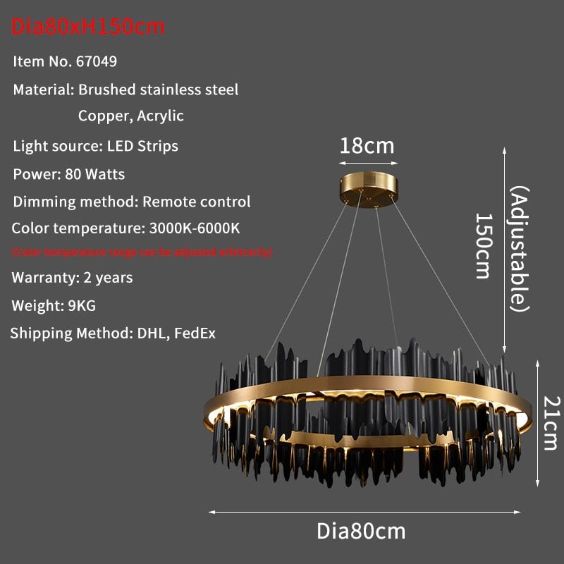 Modern LED Round Hanging Lamp-MinimalisticDecor.com