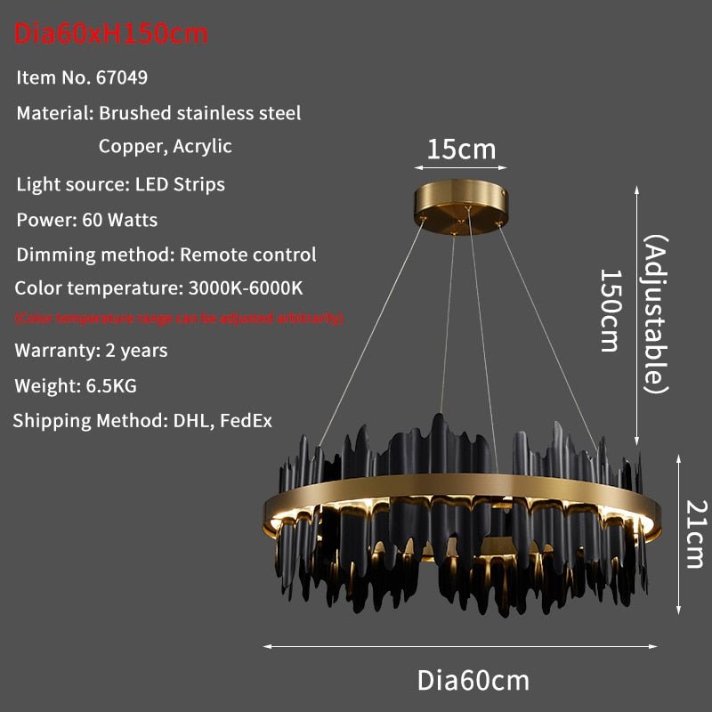 Modern LED Round Hanging Lamp-MinimalisticDecor.com