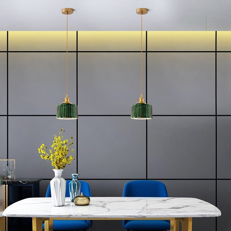 Modern Loft Pure Copper Lamp Holder Green Light-MinimalisticDecor.com