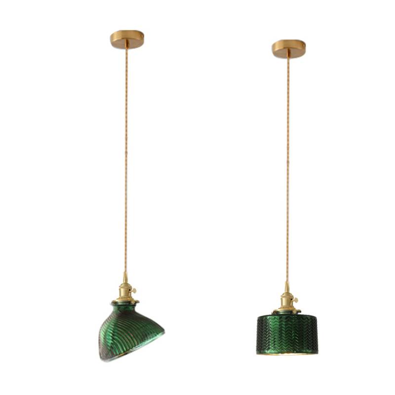 Modern Loft Pure Copper Lamp Holder Green Light-MinimalisticDecor.com