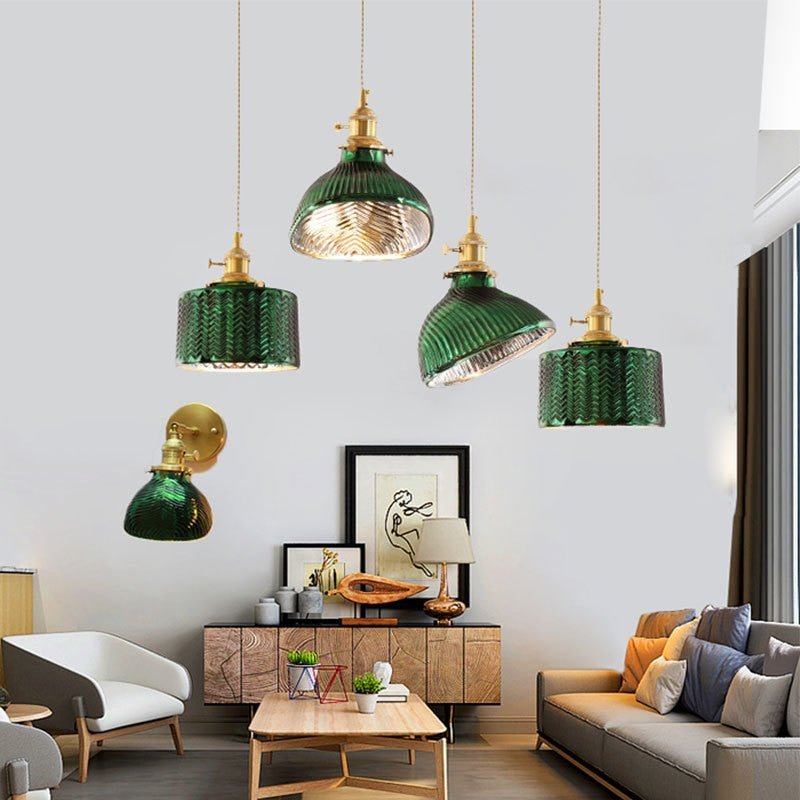 Modern Loft Pure Copper Lamp Holder Green Light-MinimalisticDecor.com