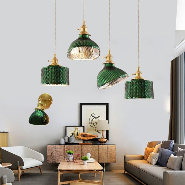 Modern Loft Pure Copper Lamp Holder Green Light-MinimalisticDecor.com