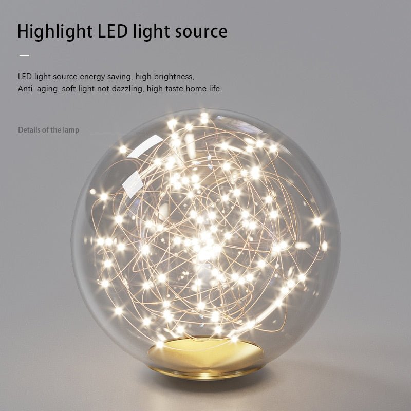 Modern Long Glass Ball Chandelier with G9 LED-MinimalisticDecor.com