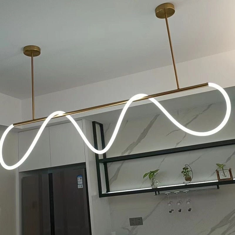 Modern Long Hose LED Chandelier for Dining Room-MinimalisticDecor.com