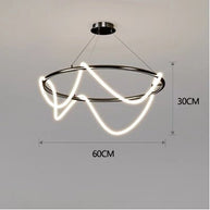 Modern Long Hose LED Chandelier for Dining Room-MinimalisticDecor.com