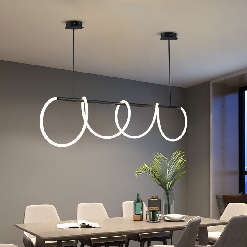 Modern Long Hose LED Chandelier for Dining Room-MinimalisticDecor.com