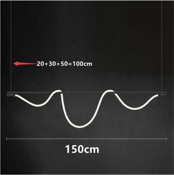 Modern Long Hose LED Chandelier for Dining Room-MinimalisticDecor.com