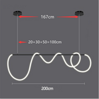 Modern Long Hose LED Chandelier for Dining Room-MinimalisticDecor.com