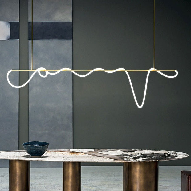 Modern Long Hose LED Chandelier for Dining Room-MinimalisticDecor.com