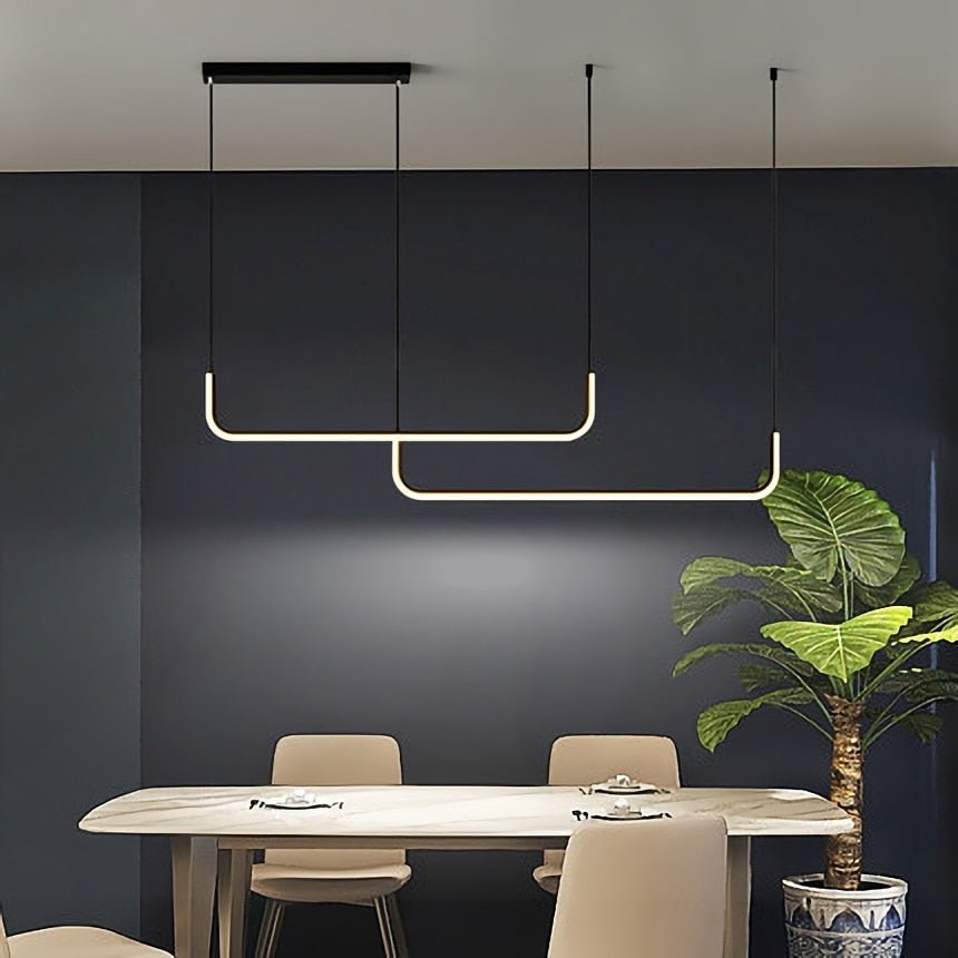 Modern Minimalist LED Pendant Lamp Black Gold-MinimalisticDecor.com