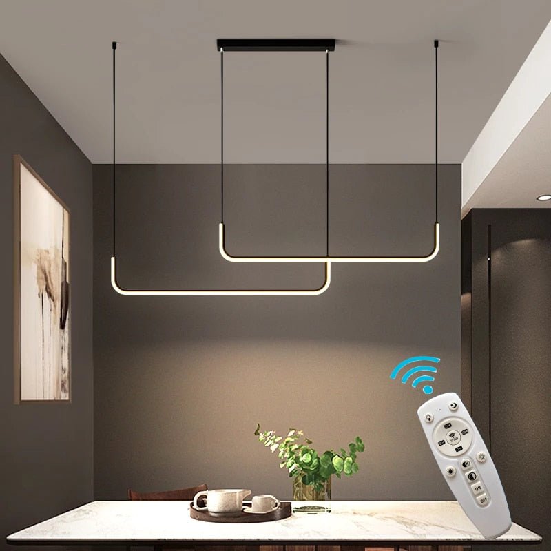 Modern Minimalist LED Pendant Lamp Black Gold-MinimalisticDecor.com