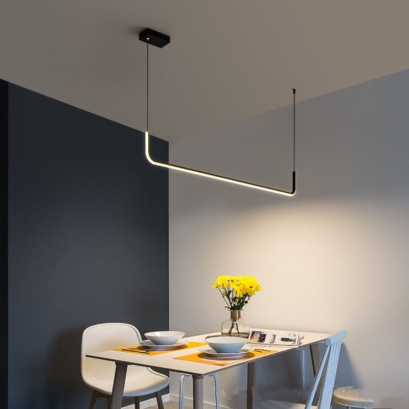 Modern Minimalist LED Pendant Lamp Black Gold-MinimalisticDecor.com