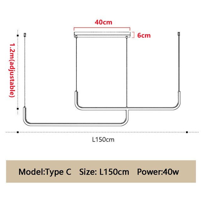 Modern Minimalist LED Pendant Lamp Black Gold-MinimalisticDecor.com