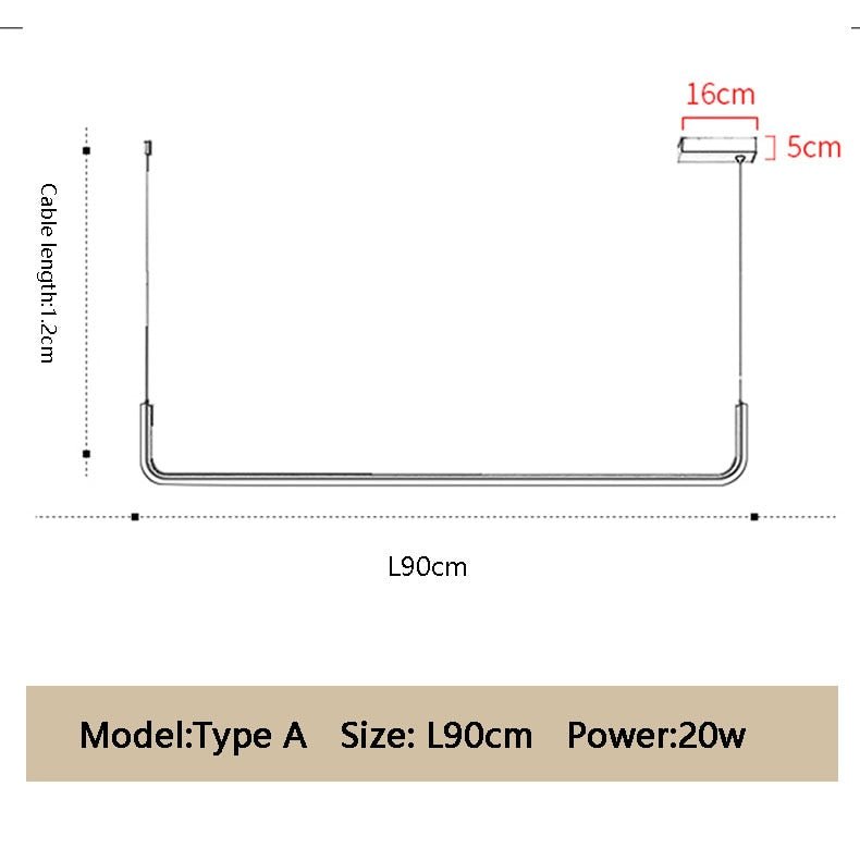 Modern Minimalist LED Pendant Lamp Black Gold-MinimalisticDecor.com