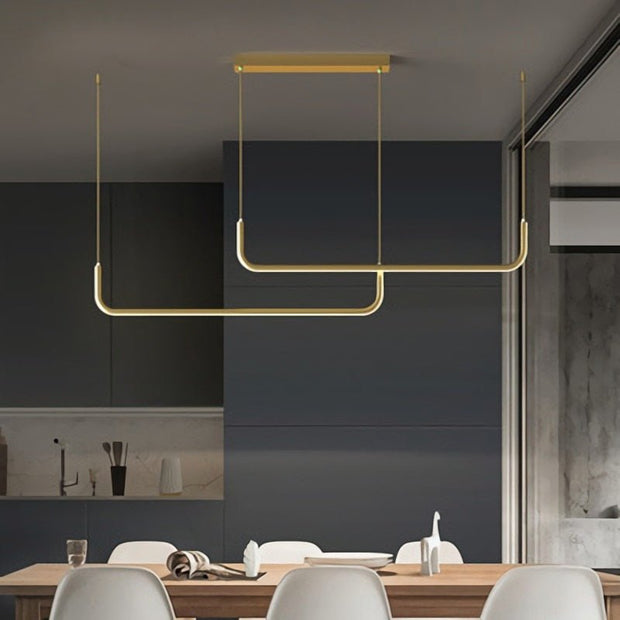 Modern Minimalist LED Pendant Lamp Black Gold-MinimalisticDecor.com