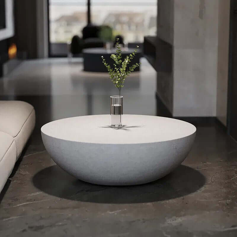 Modern Round Marble Coffee Table-MinimalisticDecor.com