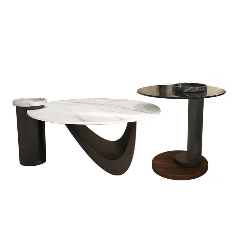 Modern Round Metal Side Table for Office and Living Room-MinimalisticDecor.com
