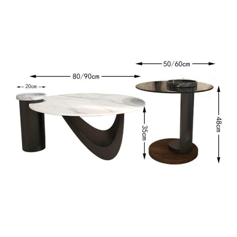 Modern Round Metal Side Table for Office and Living Room-MinimalisticDecor.com