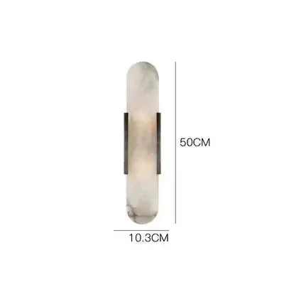 Modern Stone Wall Lamp with Marble Shade – LED Wall Lighting-MinimalisticDecor.com