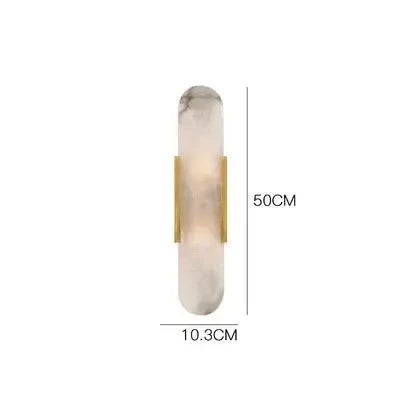 Modern Stone Wall Lamp with Marble Shade – LED Wall Lighting-MinimalisticDecor.com