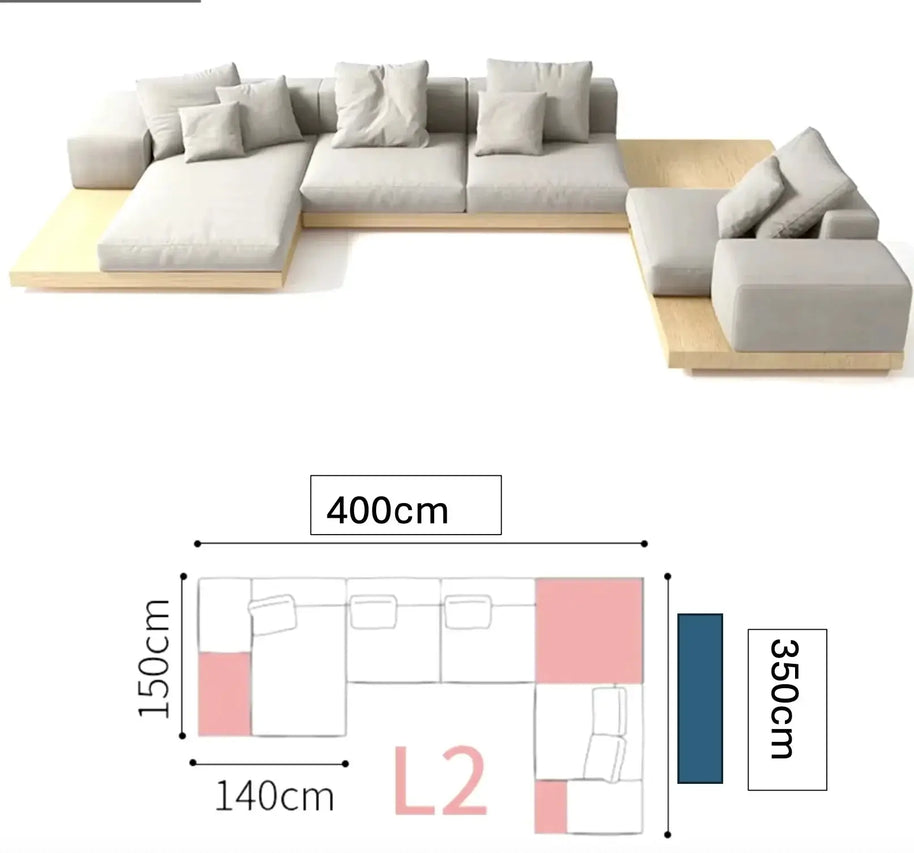 Modular Lounge Cloud Floor Accent Sofa-MinimalisticDecor.com