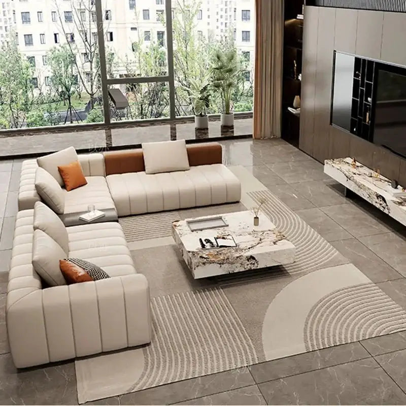 Modular Sectional Leather Sleeper Sofa-MinimalisticDecor.com